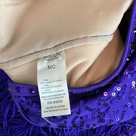 Weissman Dance Ice Skating Flapper Costume Dress Child’s Medium CM Rhinestoned S - Picture 7 of 7